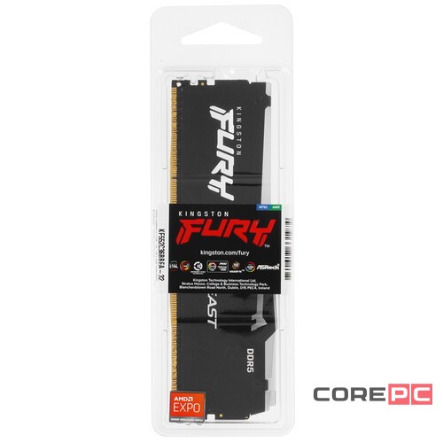Оперативная память 32 Gb 5200 MHz Kingston FURY Beast RGB EXPO Black (KF552C36BBEA-32)