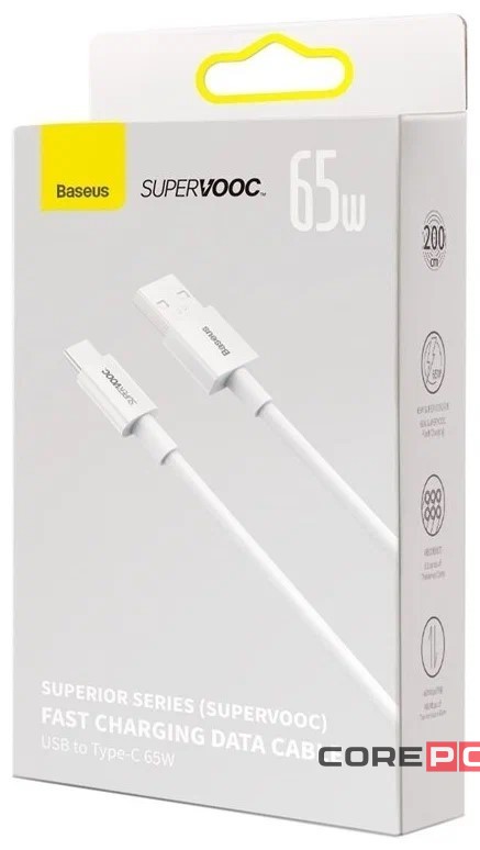 Usb Кабель-зарядка TYPE-C Baseus Superior 2м (CAYS001002) 65W белый