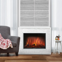 Очаг Electrolux EFP/P-3320RLS, портал Loft 30 камень белый, белая эмаль