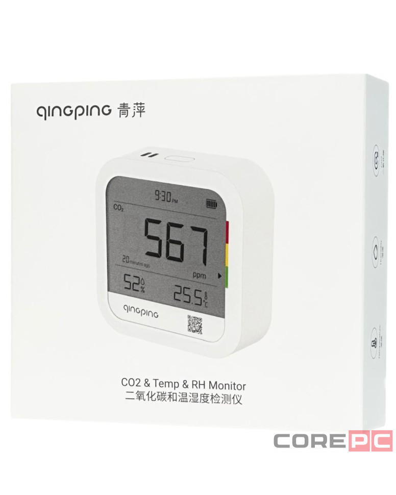 Анализатор качества воздуха Xiaomi Qingping CO2 and Thermo-Hygrometer (CGP22C) белый
