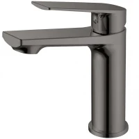 Смеситель для раковины Haiba HB10533-3, рычажное управление, цвет оружейная сталь