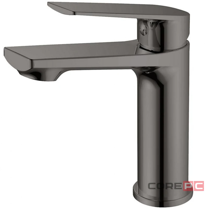 Смеситель для раковины Haiba HB10533-3, рычажное управление, цвет оружейная сталь