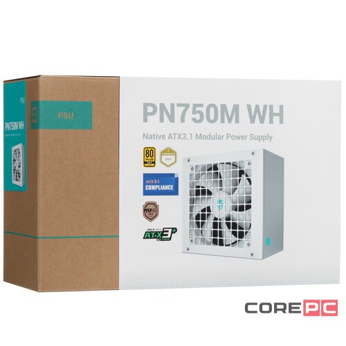 Блок питания Deepcool 750W PN750M White (R-PN750M-FC0W-WGEU) 16 Pin (PCIe 5.0 Connector Cable Details)