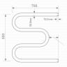 Водяной полотенцесушитель MIXLINE Серия СИМПЛ M ML-556303, нержавеющая сталь, м-образная форма