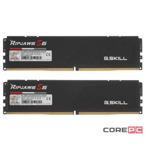 Оперативная память 48 Gb 5600 MHz G.Skill RIPJAWS S5 Black (F5-5600J4040D24GX2-RS5K)