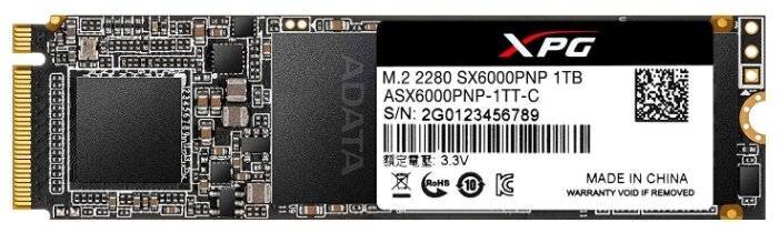 Твердотельный накопитель ADATA 1000 Gb SX6000 PRO ASX6000PNP-1TT-C XPG