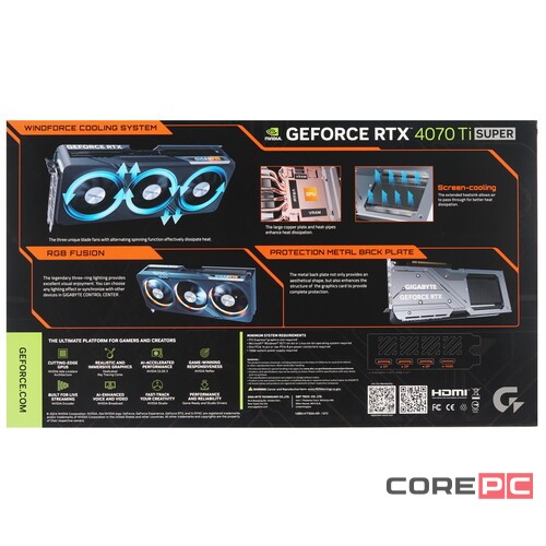 Видеокарта Gigabyte (GV-N407TSGAMING-16GD) GeForce RTX 4070 Ti SUPER 16GB GAMING