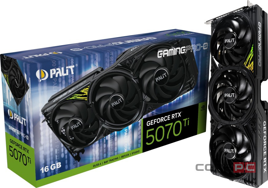 Видеокарта Palit (NE7507T019T2-GB2031U) GeForce RTX 5070 Ti 16GB GAMINGPRO-S