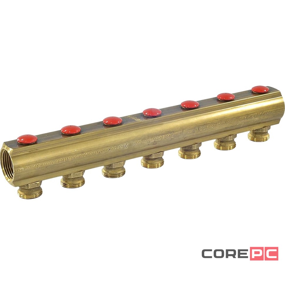 Коллектор Giacomini с отсечными клапанами 1quot; x 18 /7, R553SY007