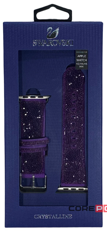 Сменный браслет Swarovski для Apple Watch 42-44-45mm фиолетовый