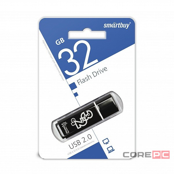 USB флеш накопитель Smartbuy 32GB Glossy Black (SB32GBGS-K)