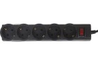 Perfeo сетевой фильтр Perfeo POWERX, 3,0м, 5 розеток, черный