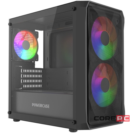 Компьютерный корпус Powercase Mistral Micro A3B ARGB V2 ARGB Black (CMMAB-A3-V2)