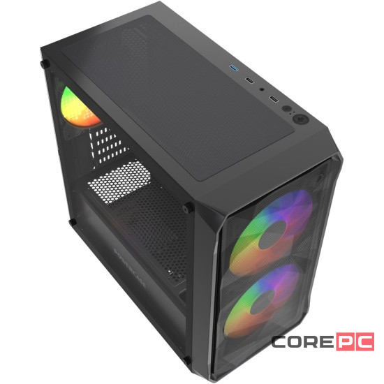 Компьютерный корпус Powercase Mistral Micro A3B ARGB V2 ARGB Black (CMMAB-A3-V2)