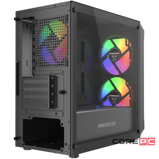 Компьютерный корпус Powercase Mistral Micro A3B ARGB V2 ARGB Black (CMMAB-A3-V2)