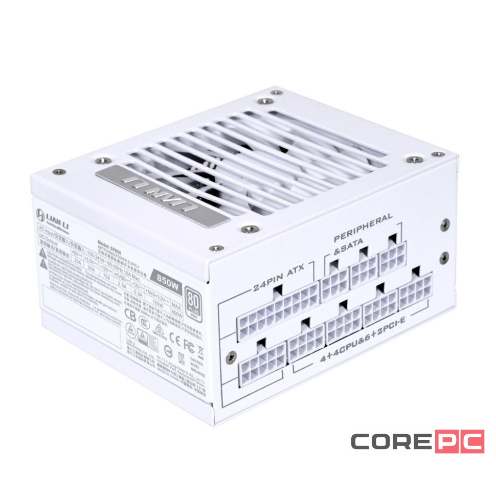 Блок питания Lian Li 850W SP850 White (G89.SP850W.01RU) 16 Pin (PCIe 5.0 Connector Cable Details)
