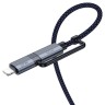 Usb Кабель-зарядка Type-C на Type-C+ Lightning Hoco U134 1.2м синий
