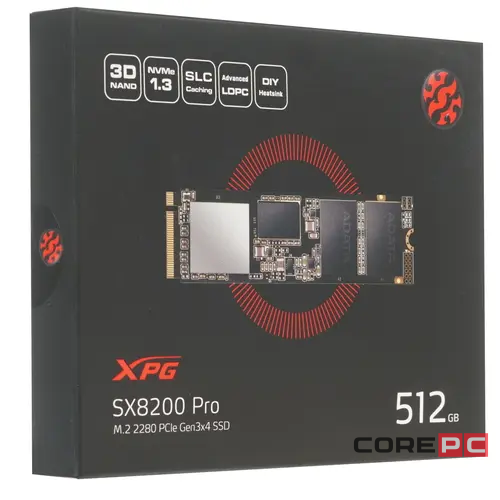Твердотельный накопитель ADATA XPG 512 Gb SX8200 PRO PG ASX8200PNP-512GT-C