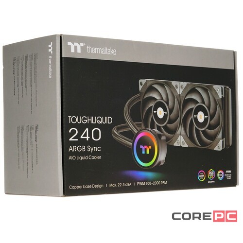 Система жидкостного охлаждения для процессора Thermaltake TOUGHLIQUID 240 ARGB CL-W319-PL12BL-A