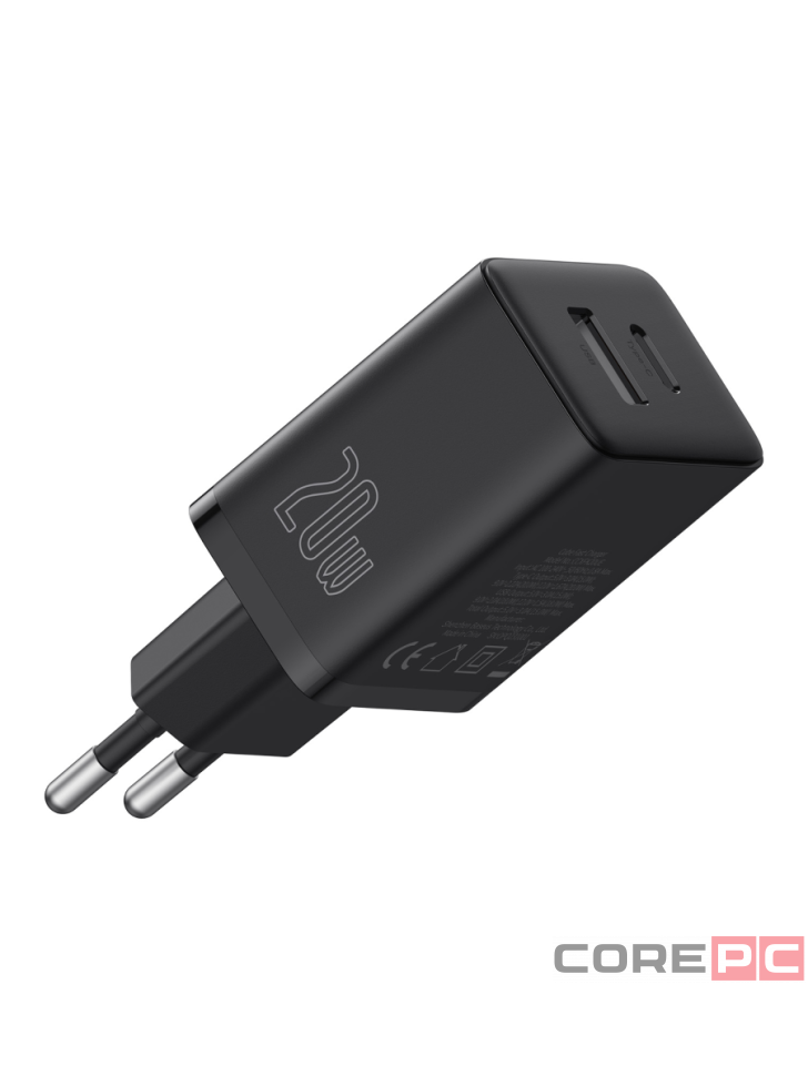 Сетевое зар. устр. Baseus Cube Fast Charger 1USB/1C 20W P10111403113-00 черное
