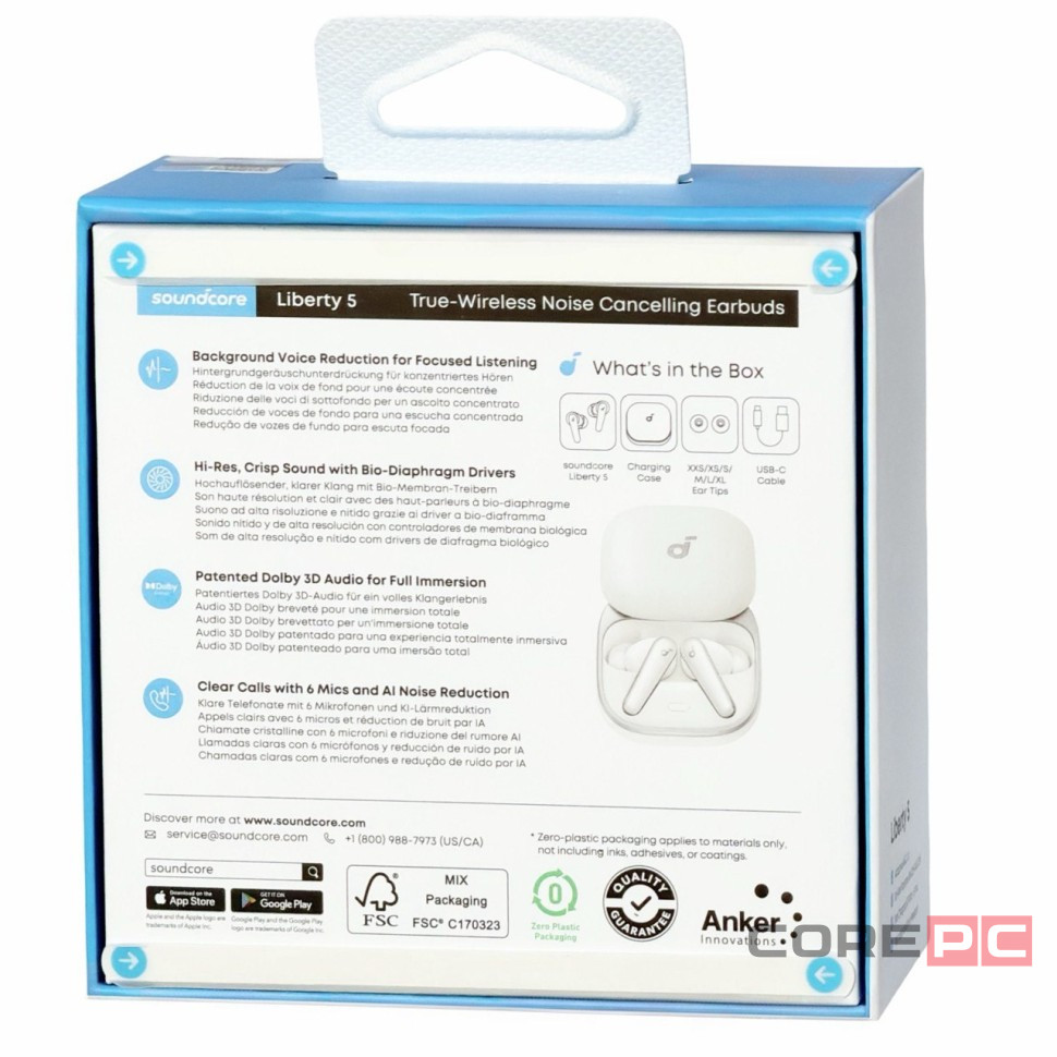 Беспроводные наушники TWS Anker Soundcore Liberty 5 белые