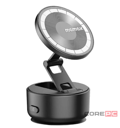 Подставка для смартфона Momax 1-Snap Go Auto Suction Magnetic Phone Stand KH20D черная