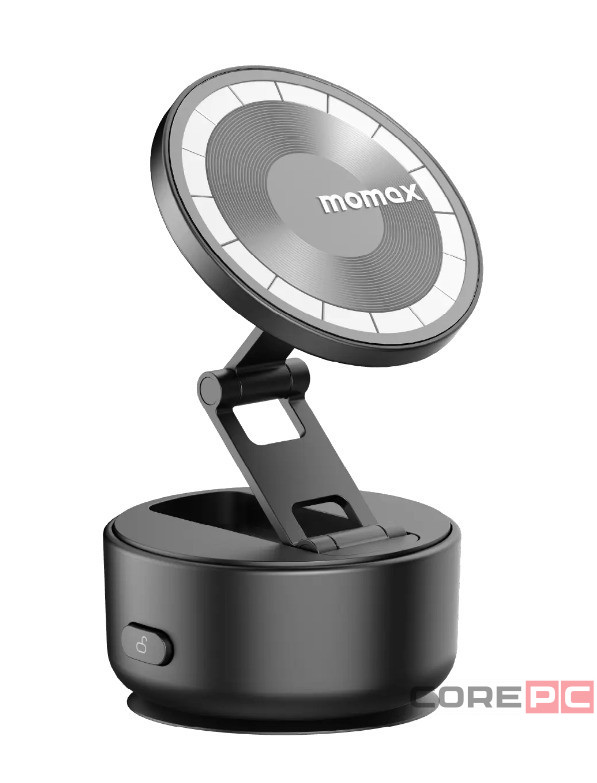 Подставка для смартфона Momax 1-Snap Go Auto Suction Magnetic Phone Stand KH20D черная