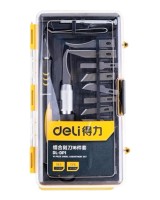 Набор ножей для резьбы по дереву Xiaomi Deli Utility Knife DL-DP1 (16 лезвий) черный