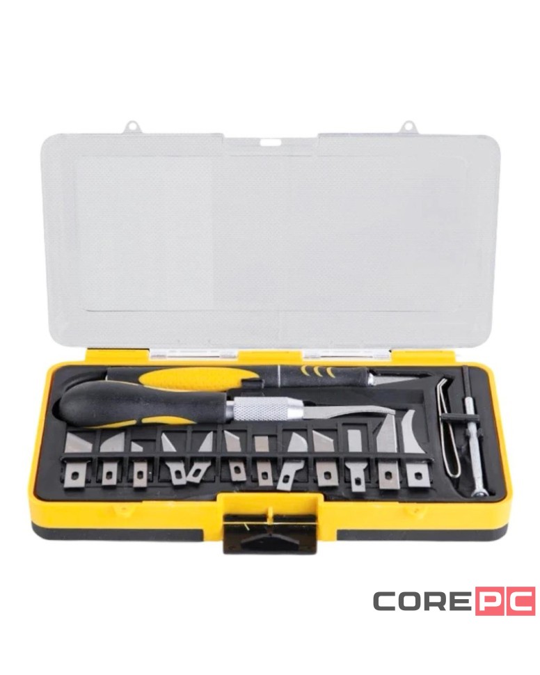 Набор ножей для резьбы по дереву Xiaomi Deli Utility Knife DL-DP1 (16 лезвий) черный