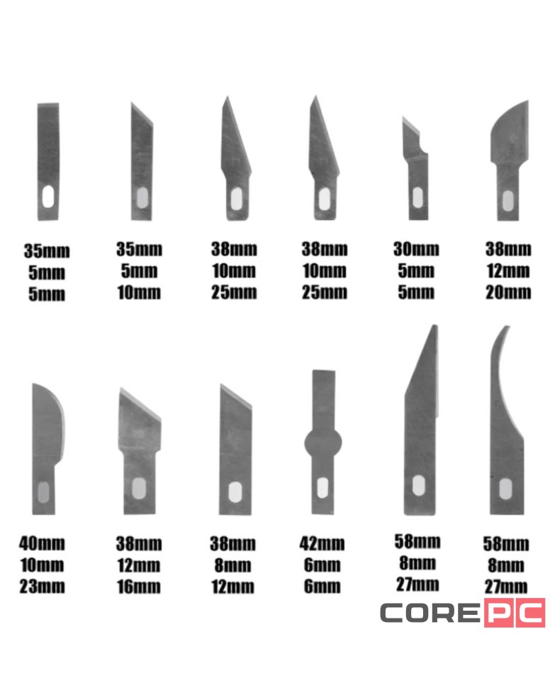 Набор ножей для резьбы по дереву Xiaomi Deli Utility Knife DL-DP1 (16 лезвий) черный