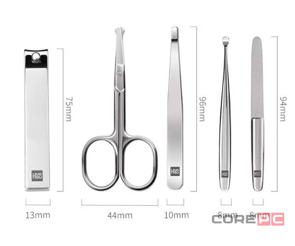 Набор для маникюра Xiaomi HUOHOU HuoHou Stainless Steel Nail Clipper Set HU0061