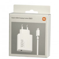 Сетевое зарядное устройство Xiaomi MI 1USB 100W с кабелем Type-C (MDY-19-ER) белое