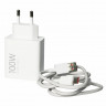 Сетевое зарядное устройство Xiaomi MI 1USB 100W с кабелем Type-C (MDY-19-ER) белое