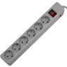Сетевой фильтр 16А, 3500 Вт, 6 гнезд, без з/ш, с з/к, ПВС, 5 м, серый (SBSP-6-50-G)