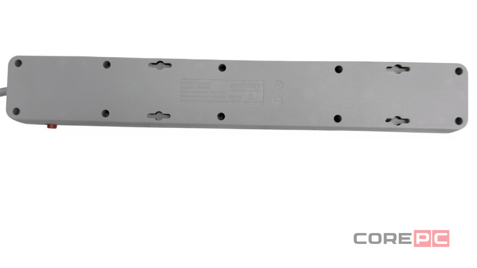 Сетевой фильтр 16А, 3500 Вт, 6 гнезд, без з/ш, с з/к, ПВС, 5 м, серый (SBSP-6-50-G)