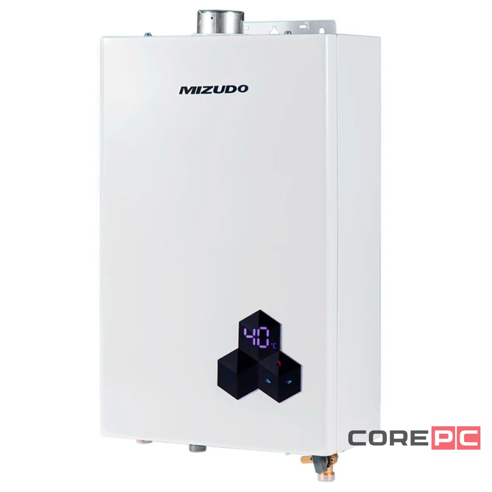 Водонагреватель газ. проточ. MIZUDO PERL ULTRA ВПГ 4-10Т Полу-ТУРБО (20 кВт, 10 л/мин) труба в компл