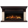 Портал Firelight Michigan 42 камень молочный, шпон темный дуб
