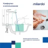 Смеситель для раковины Milardo RORWT01M01, рычажное управление, цвет белый матовый