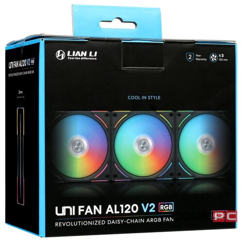 Комплект вентиляторов для корпуса Lian Li UNI FAN AL120 V2 ARGB Black (G99.12ALV23B.R0)