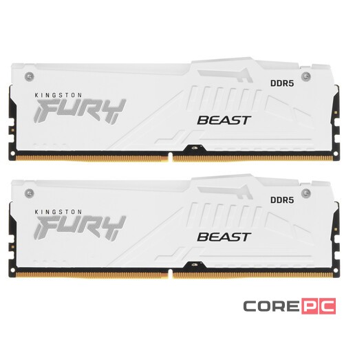 Оперативная память 64 Gb 5600 MHz Kingston FURY Beast RGB White (KF556C40BWAK2-64)