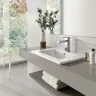 Раковина накладная мебельная Sanita luxe Квадро-75 WB.FN/Quadro/75-C/WHT.G/S1, керамика, прямоугольная, белый