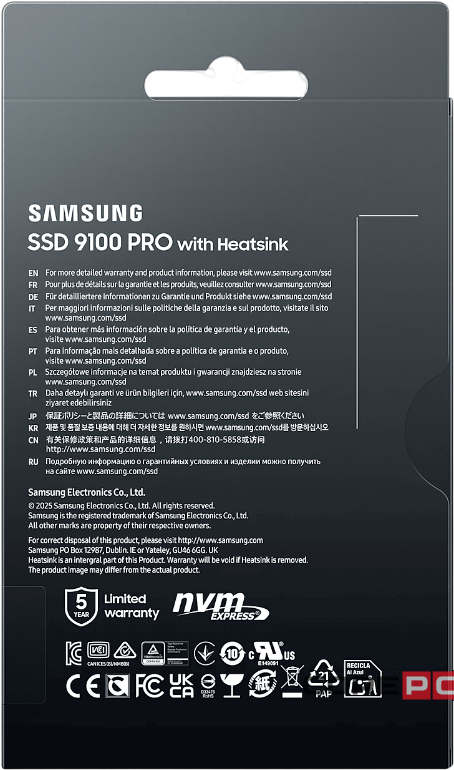 Твердотельный накопитель Samsung 4000 Gb 9100 PRO (MZ-VAP4T0CW)