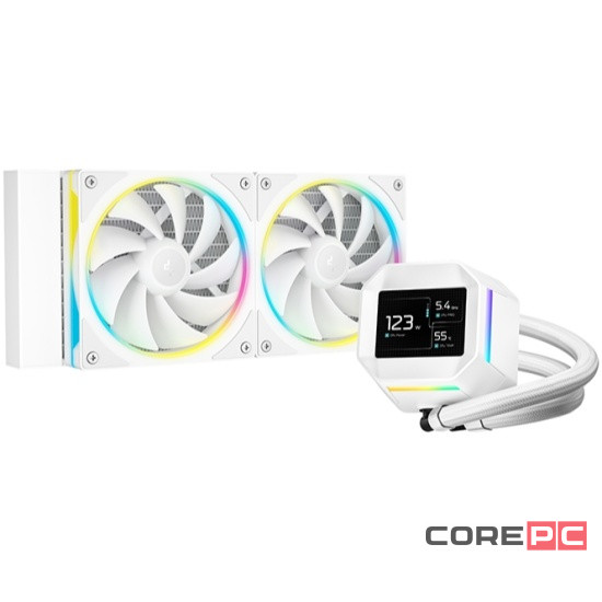 Система жидкостного охлаждения для процессора Deepcool LM240 WH ARGB White
