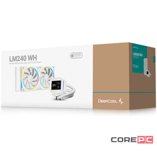 Система жидкостного охлаждения для процессора Deepcool LM240 WH ARGB White