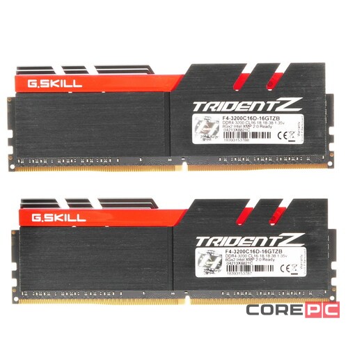 Оперативная память 16 Gb 3200 MHz G.Skill TRIDENT Z (F4-3200C16D-16GTZB)