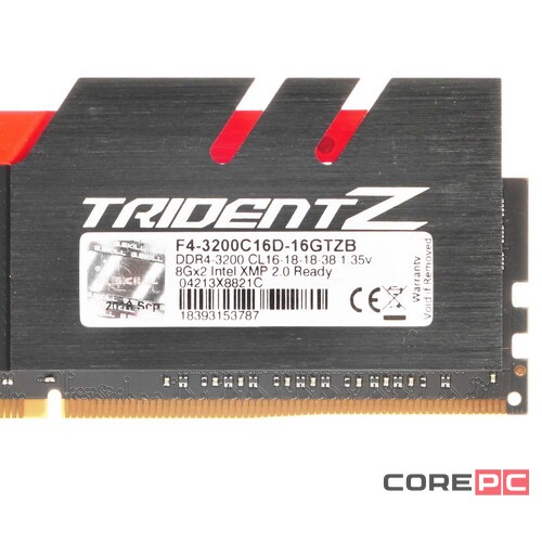Оперативная память 16 Gb 3200 MHz G.Skill TRIDENT Z (F4-3200C16D-16GTZB)