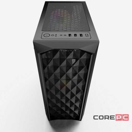 Компьютерный корпус Powercase DIAMOND Mesh LED Black ATX CMDM-L1