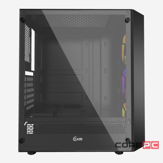 Компьютерный корпус Powercase DIAMOND Mesh LED Black ATX CMDM-L1