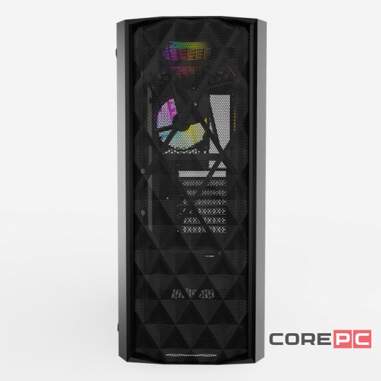 Компьютерный корпус Powercase DIAMOND Mesh LED Black ATX CMDM-L1