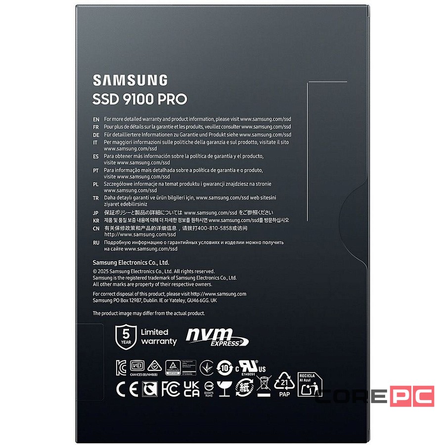 Твердотельный накопитель Samsung 1000 Gb 9100 PRO (MZ-VAP1T0BW)